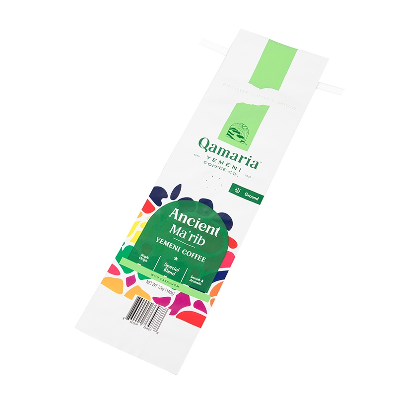 Saco quádruplo selado em pó de café