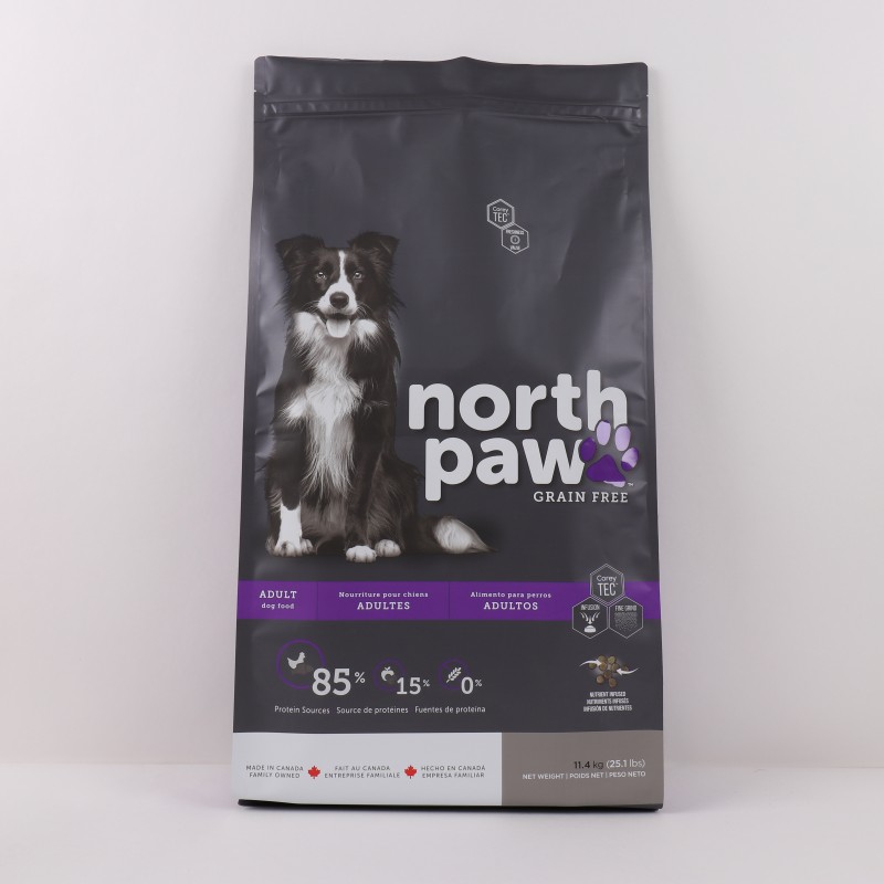 Saco de comida para cachorro com válvula