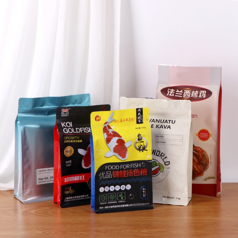 Saco de fundo plano para comida de peixe