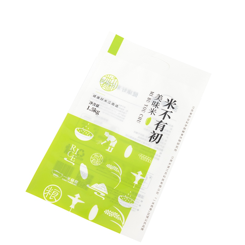 Saco plástico com alça para arroz